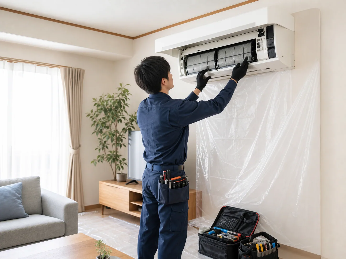エアコン交換の作業イメージ