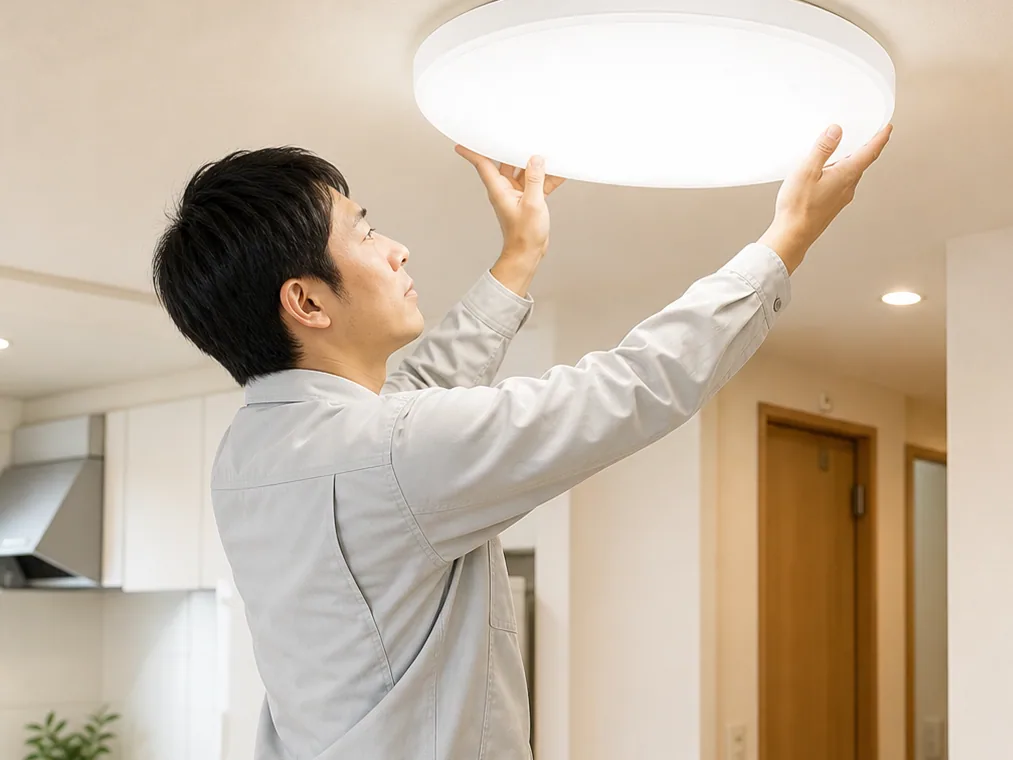 照明交換の作業イメージ